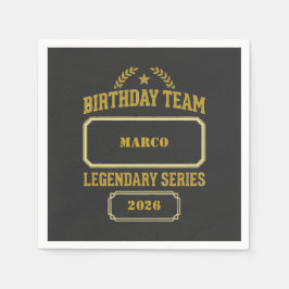 Personalized Legendary Series Gold  Birthday スタンダードカクテルナプキン