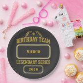 Personalized Legendary Series Gold  Birthday ペーパープレート (パーティー)
