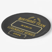 Personalized Legendary Series Gold  Birthday ペーパープレート (アングル)