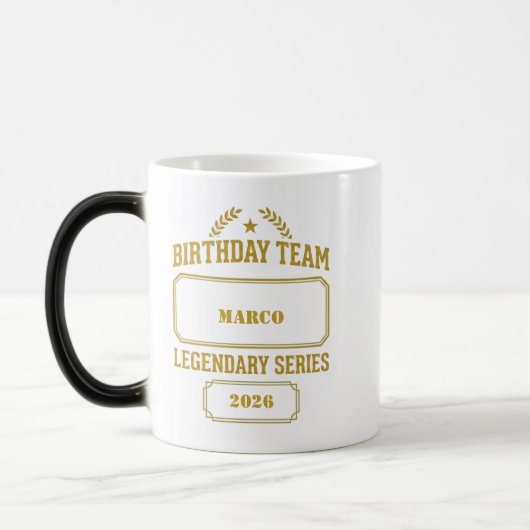 Personalized Legendary Series Gold  Birthday モーフィングマグカップ (左)