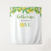Personalized Lemon Birthday タペストリー (正面)