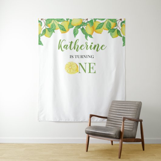 Personalized Lemon Birthday タペストリー (インサイチュ)