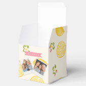 Personalized Lemon Floral Summer Custom Name フェイバーボックス (オープン)