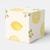Personalized Lemon Floral Summer Custom Name フェイバーボックス (裏面サイド)