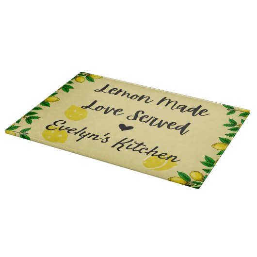 Personalized Lemon Glass Cutting Board カッティングボード (角)