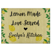 Personalized Lemon Glass Cutting Board カッティングボード (正面)