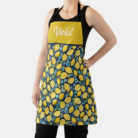 Personalized Lemon Kitchen Apron エプロン (インサイチュ)
