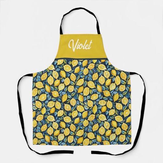 Personalized Lemon Kitchen Apron エプロン (正面)