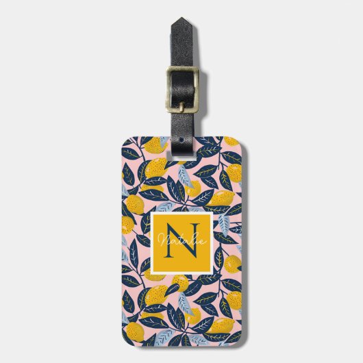 Personalized Lemon Luggage Tag  ラゲッジタグ (正面縦)