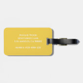 Personalized Lemon Luggage Tag  ラゲッジタグ (裏面横)