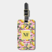 Personalized Lemon Pattern Luggage Tag  ラゲッジタグ (正面縦)