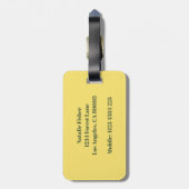 Personalized Lemon Pattern Luggage Tag  ラゲッジタグ (裏面縦)