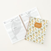 Personalized Lemon Pattern Recipe Book ノートブック (内部)