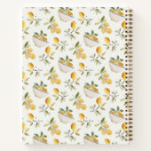 Personalized Lemon Pattern Recipe Book ノートブック (裏面)