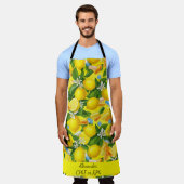 Personalized Lemon & Pills Pharmacy Kitchen  エプロン (着用した状態)