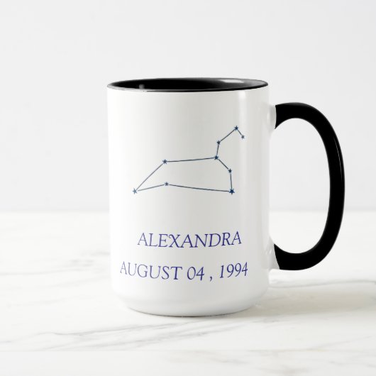 Personalized Leo Constellation Mug - Custom Star S マグカップ (右)
