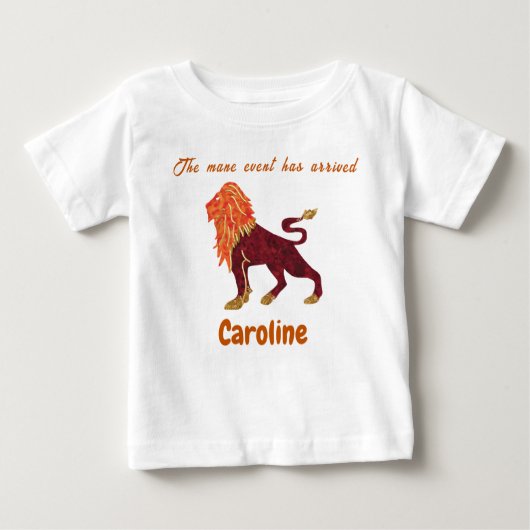 Personalized Leo Zodiac Impressionist Toddler  ベビーTシャツ (正面)