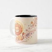 Personalized Leo Zodiac Photo Mug ツートーンマグカップ (正面左)