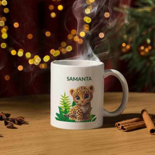 Personalized Leopard Mug コーヒーマグカップ