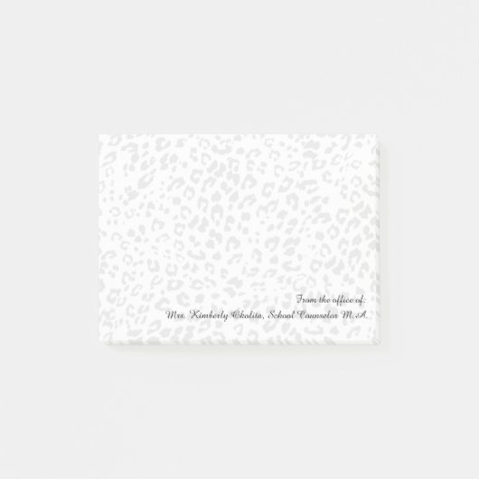 Personalized Leopard Print Office Post-it Notes ポストイット (正面)