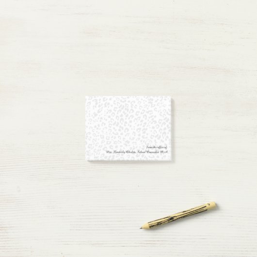 Personalized Leopard Print Office Post-it Notes ポストイット (デスク上)