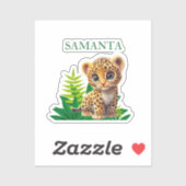 Personalized Leopard Sticker Sheet シール (シート)
