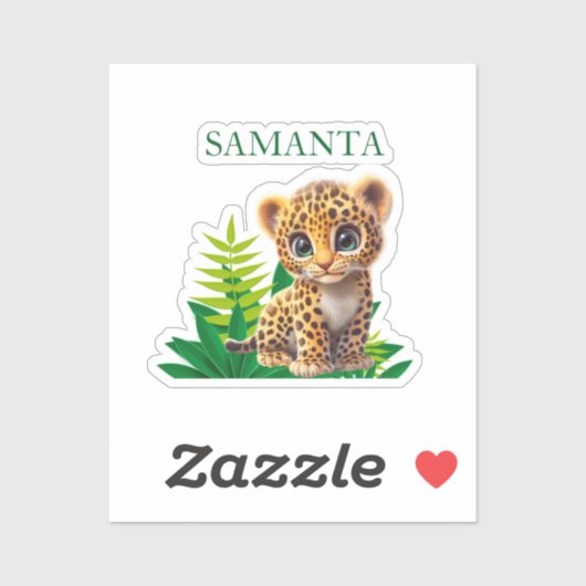 Personalized Leopard Sticker Sheet シール (シート)