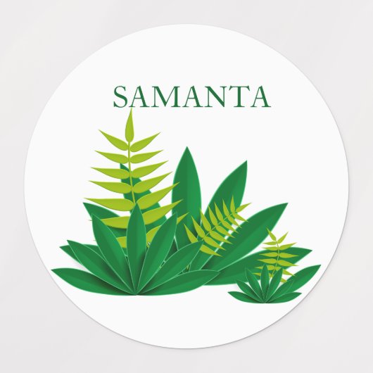 Personalized Leopard Waterproof Labels ラベル (デザイン2)