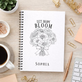Personalized Let Hope Bloom Zinnia Bouquet Custom ノートブック