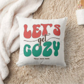 Personalized Let’s Get Cozy Retro Christmas クッション (ブランケット)