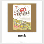 Personalized Let's Go Travel! シール (シート)