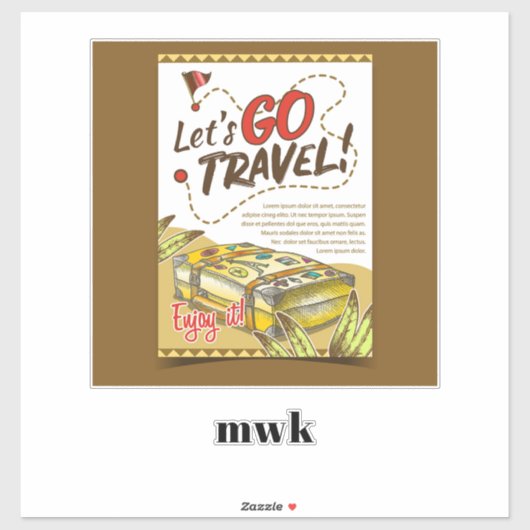 Personalized Let's Go Travel! シール (シート)