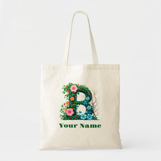 Personalized Letter B トートバッグ (正面)