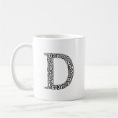 Personalized Letter D Coffee Mug Gift コーヒーマグカップ (左)