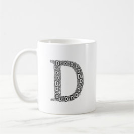 Personalized Letter D Coffee Mug Gift コーヒーマグカップ