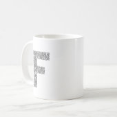 Personalized Letter F Coffee Mug Gift コーヒーマグカップ (正面左)