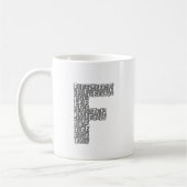 Personalized Letter F Coffee Mug Gift コーヒーマグカップ (左)