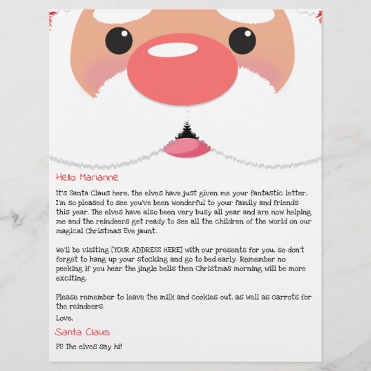 Personalized Letter From Santa Claus to Children (正面)