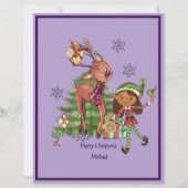 Personalized Letter from Santa I Purple Night Sky  (裏面)