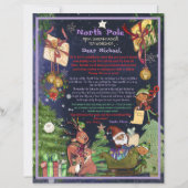 Personalized Letter from Santa I Purple Night Sky  (正面)