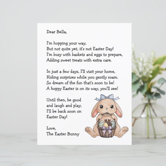 Personalized Letter & from the Easter Bunny (スタンド正面)