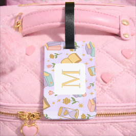 Personalized Letter Magic Books Girl Name Purple ラゲッジタグ