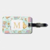 Personalized Letter Magic Books Girl School Green ラゲッジタグ (裏面横)