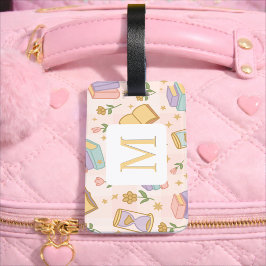 Personalized Letter Magic Books Girl School Pink ラゲッジタグ