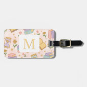 Personalized Letter Magic Books Girl School Pink ラゲッジタグ (正面横)