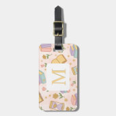 Personalized Letter Magic Books Girl School Pink ラゲッジタグ (正面縦)