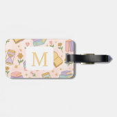 Personalized Letter Magic Books Girl School Pink ラゲッジタグ (裏面横)