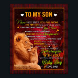 Personalized Letter To My Son Love From Dad Lion ポスター<br><div class="desc">Personalized Letter To My Son Love From Dad Lion</div>