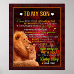 Personalized Letter To My Son Love From Dad Lion ポスター<br><div class="desc">Personalized Letter To My Son Love From Dad Lion</div>