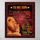 Personalized Letter To My Son Love From Dad Lion ポスター (正面)